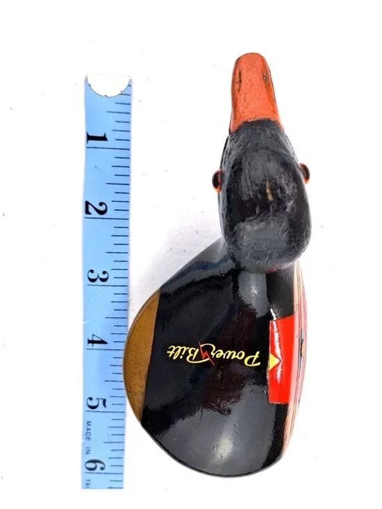 Vintage PowerBilt Duck Golf Club Head Paperweight Decor Persimmon Man Cave Folk - Picture 12 of 13